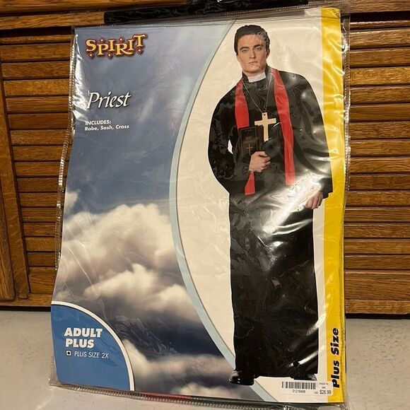 Halloween Sprit Priest Adult Plus 2X - Picture 1 of 5